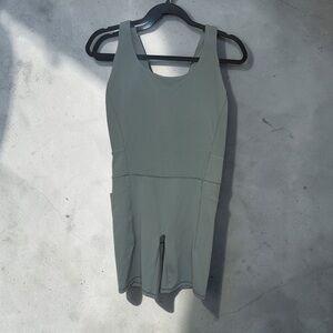 Athleta Sleek Green Sleeveless Workout Onesie